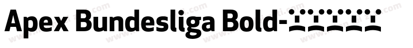 Apex Bundesliga Bold字体转换